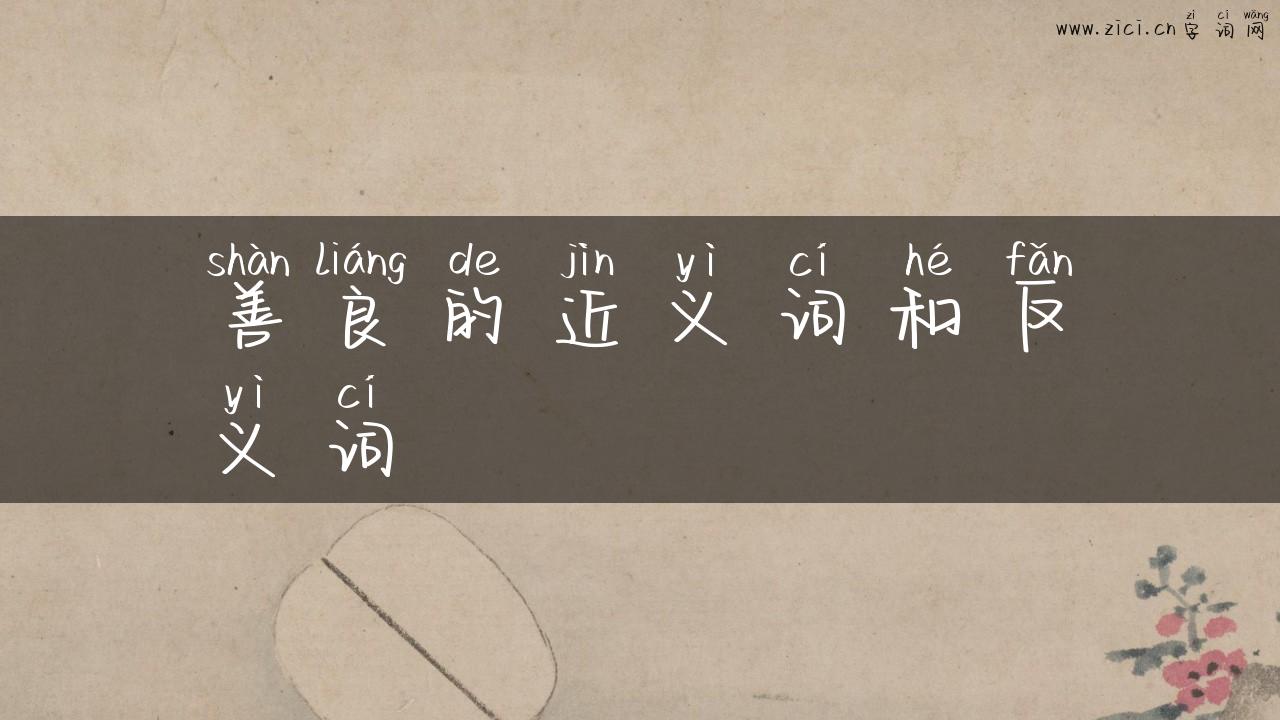 善良的近义词和反义词