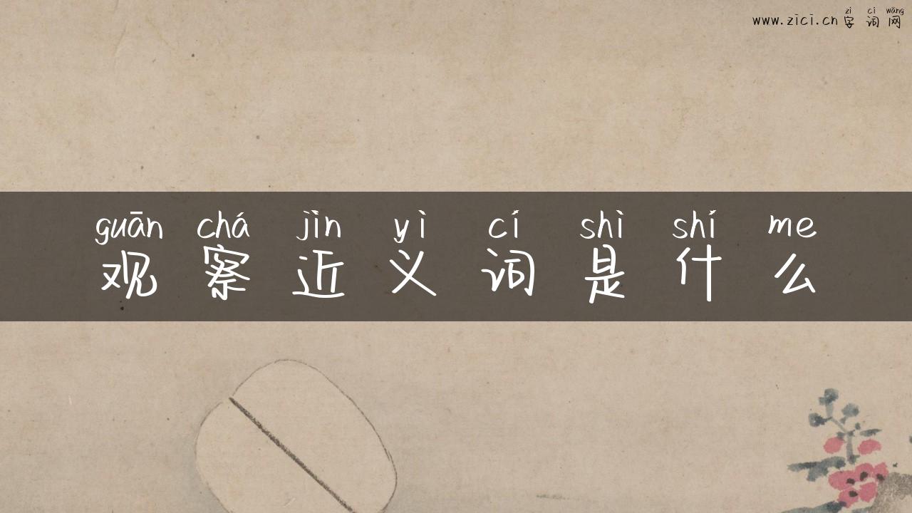 观察近义词是什么