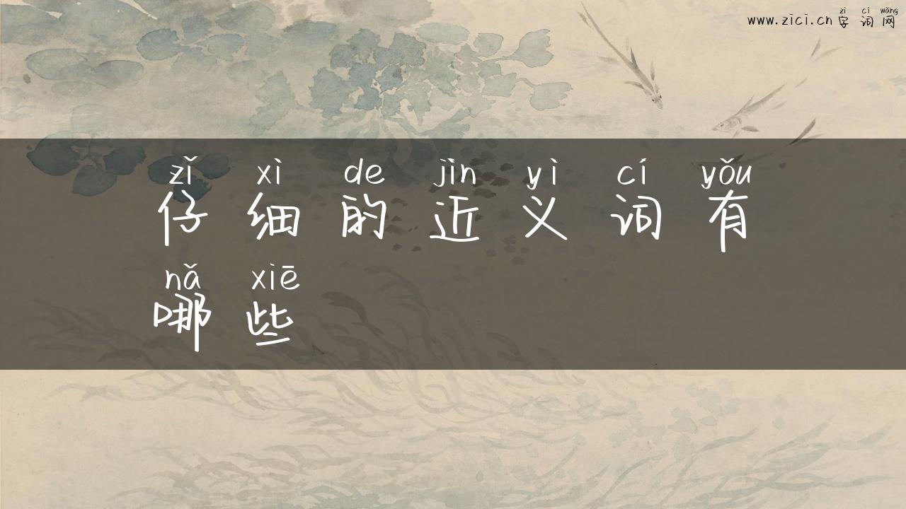 仔细的近义词有哪些