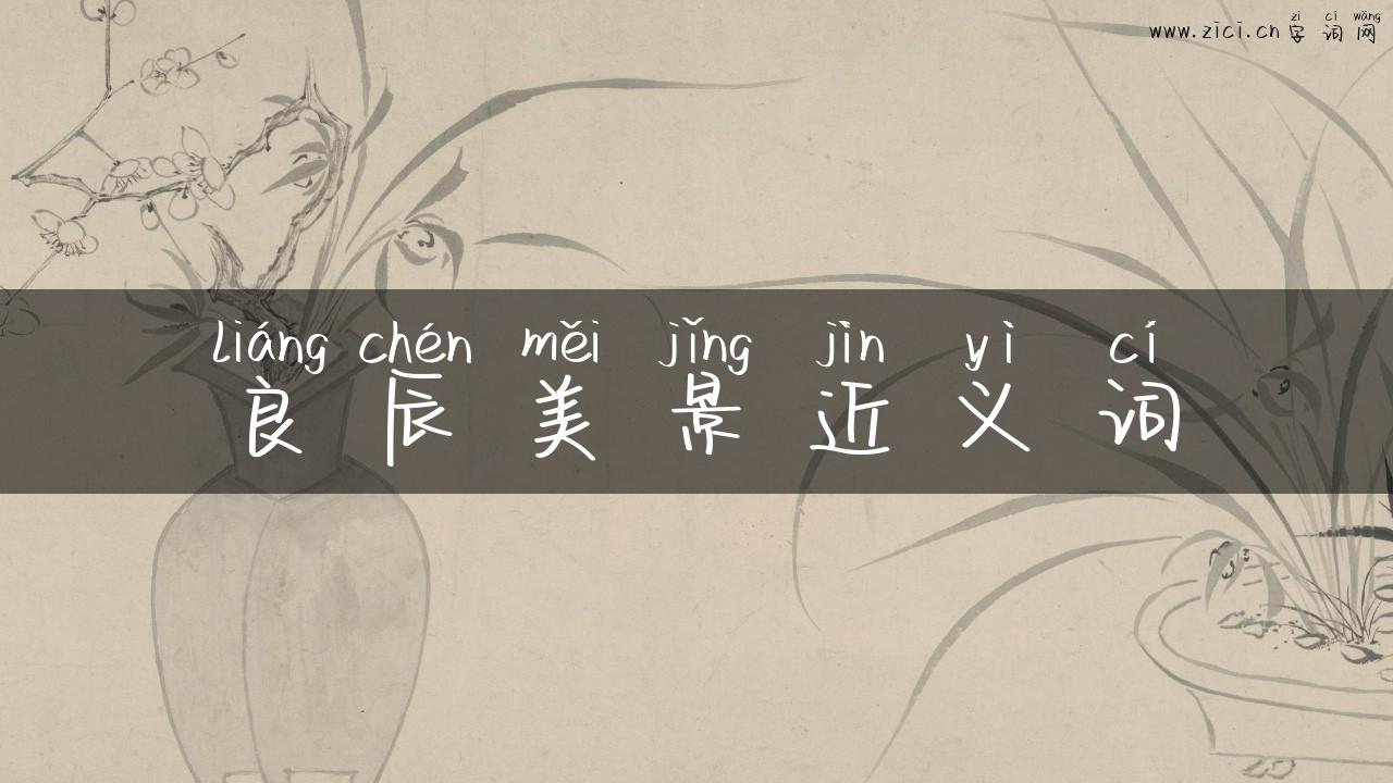 良辰美景近义词