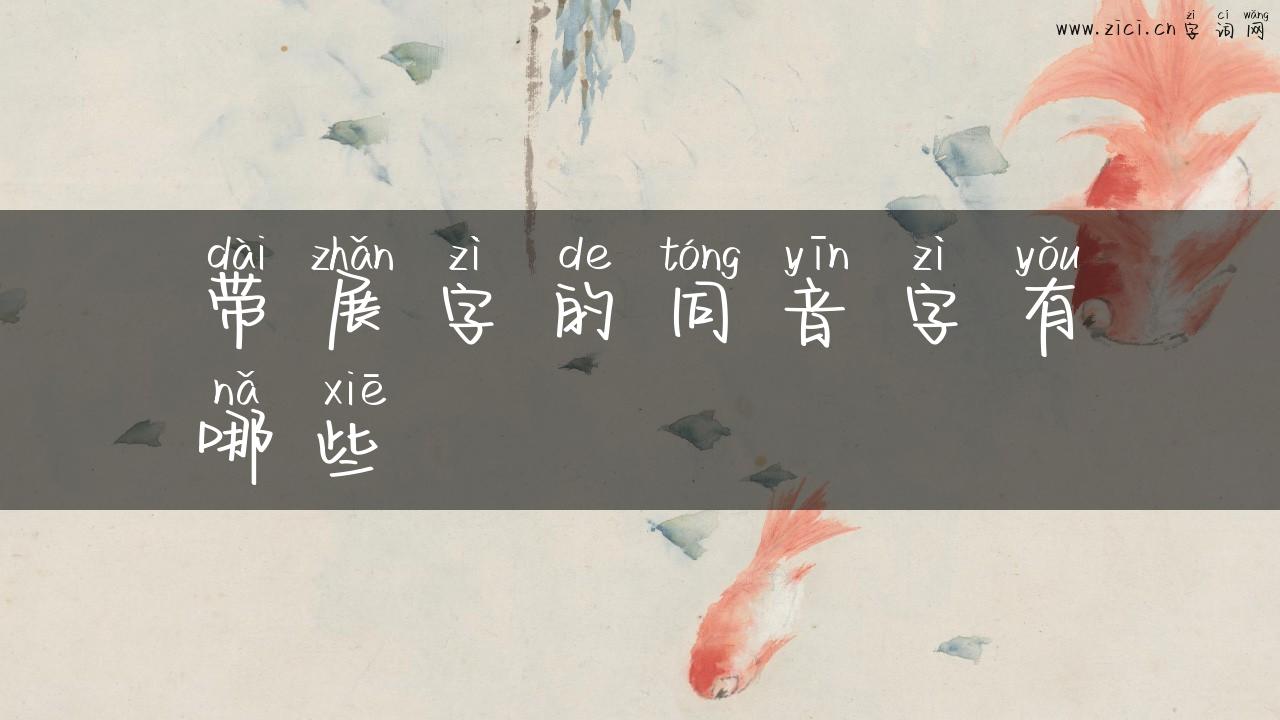 带展字的同音字有哪些