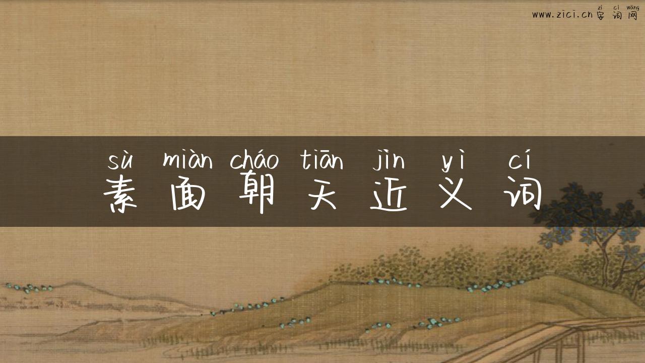 素面朝天近义词