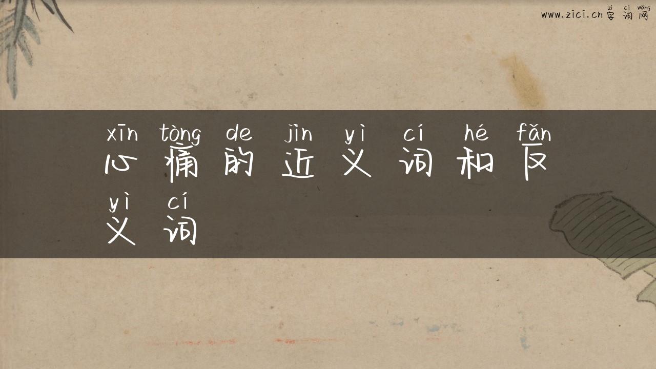 心痛的近义词和反义词
