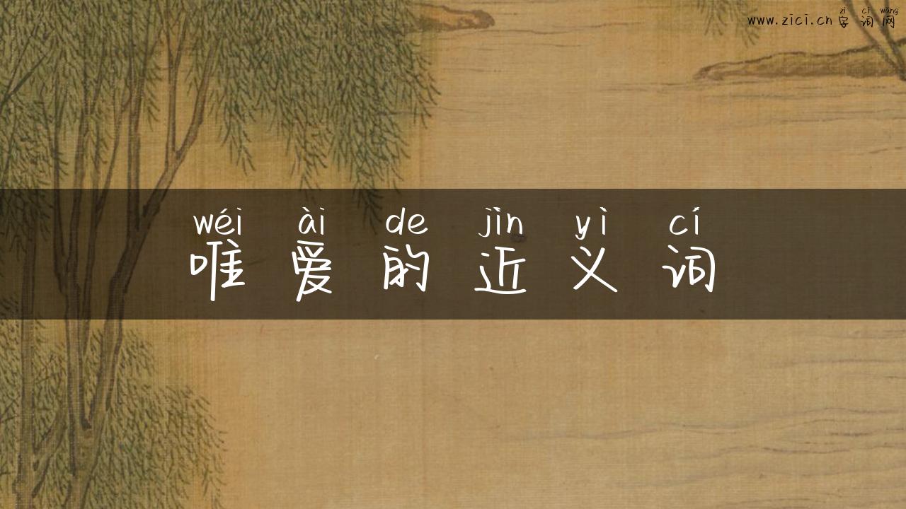 唯爱的近义词