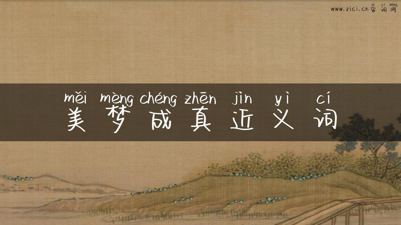 美梦成真近义词