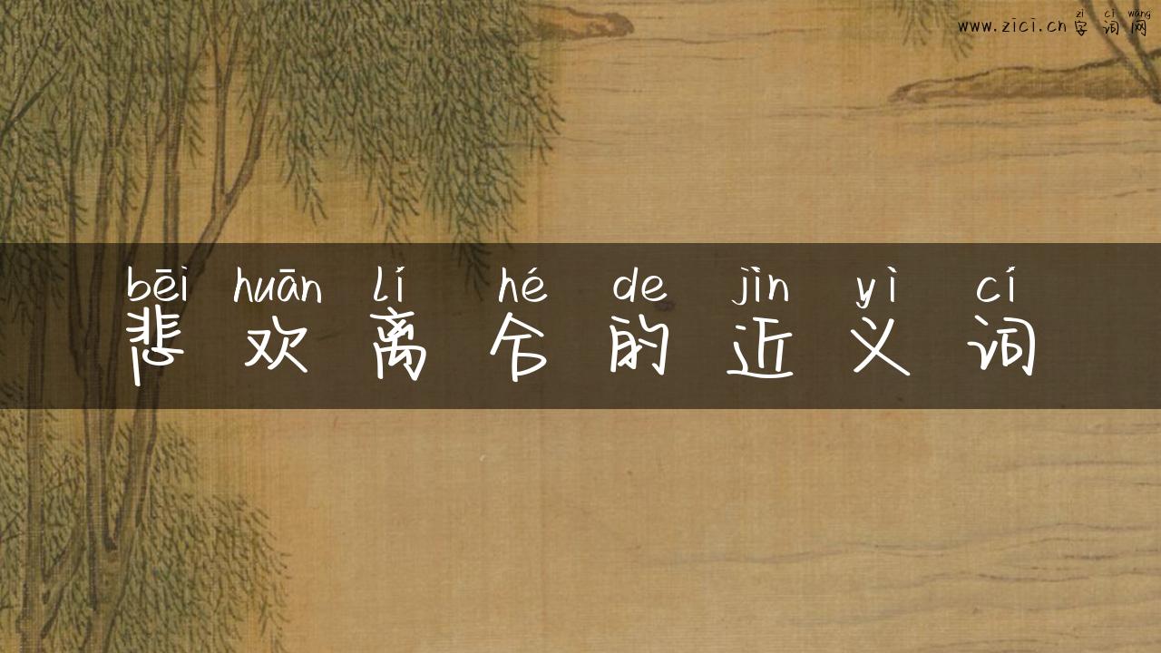 悲欢离合的近义词