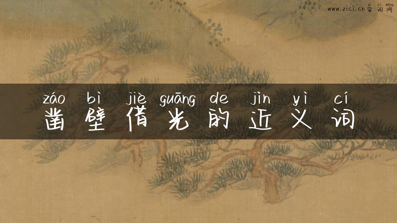 凿壁借光的近义词