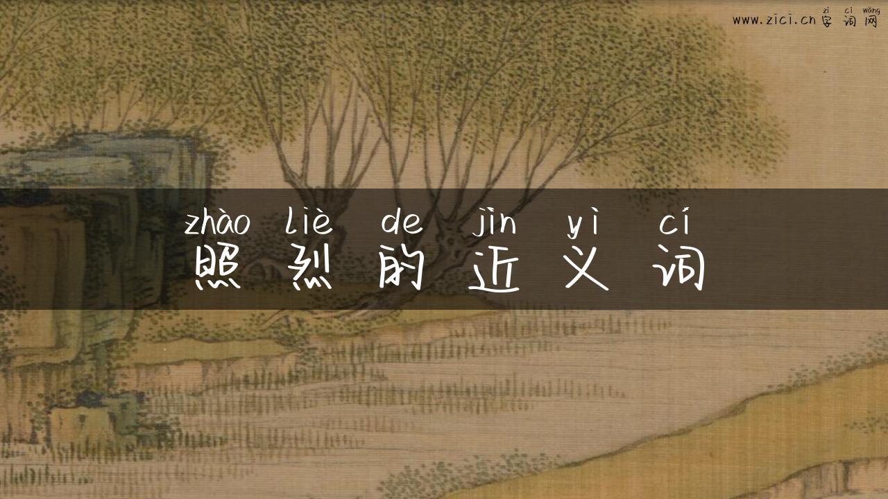 照烈的近义词
