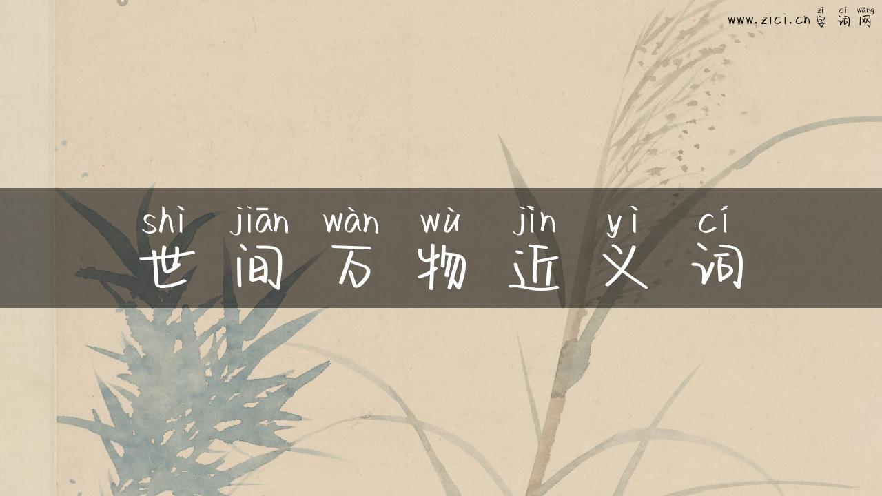 世间万物近义词