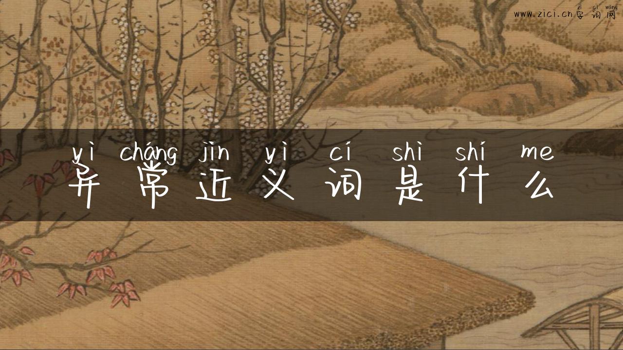 异常近义词是什么