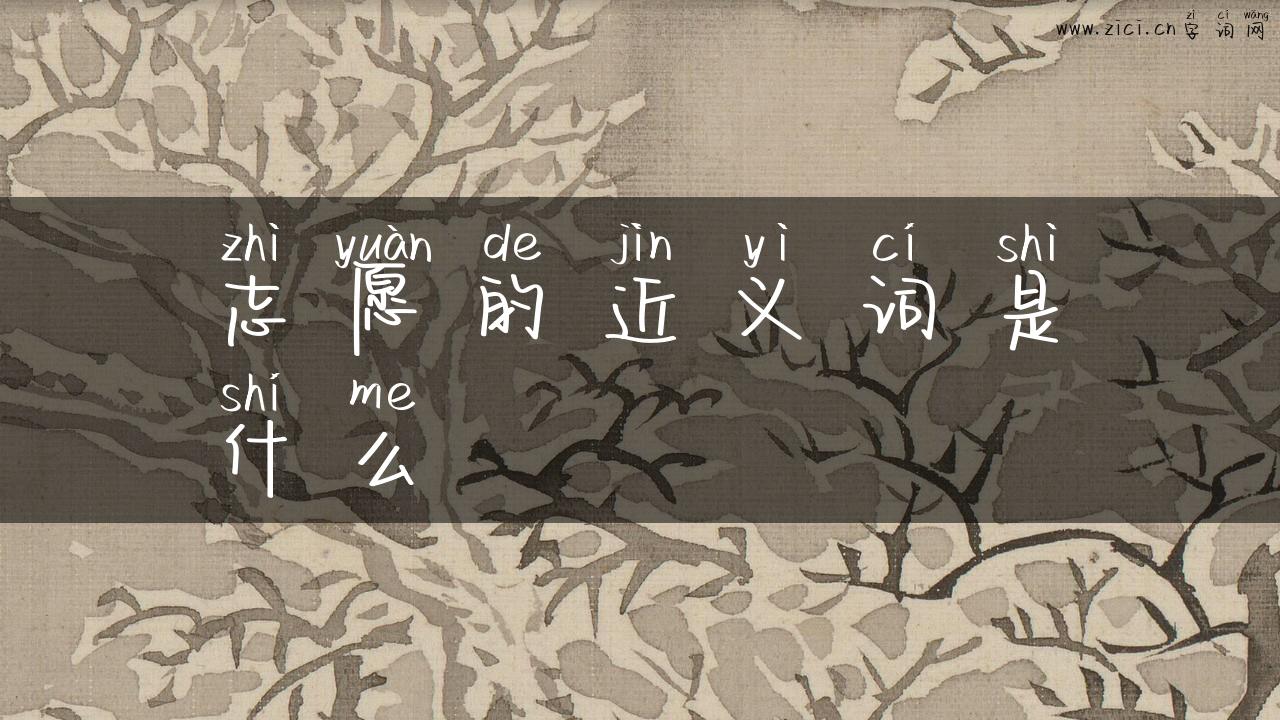 志愿的近义词是什么