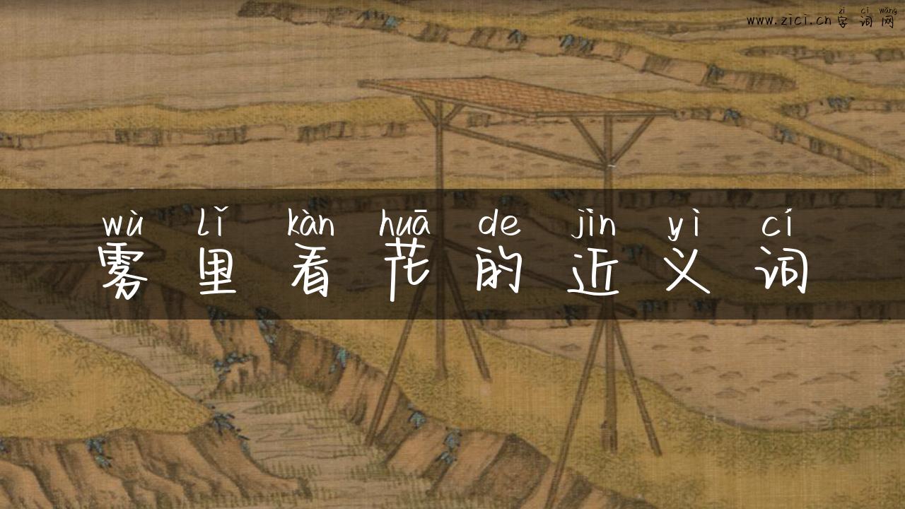 雾里看花的近义词