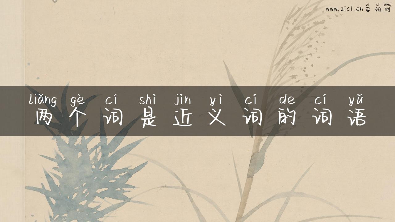 两个词是近义词的词语