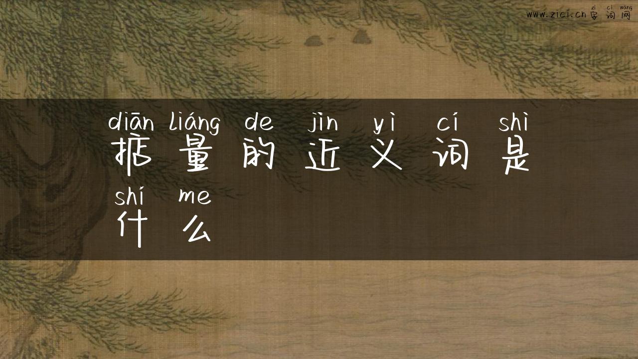 掂量的近义词是什么