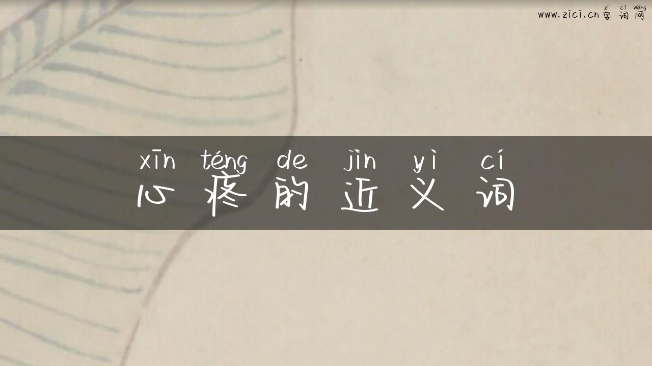 心疼的近义词