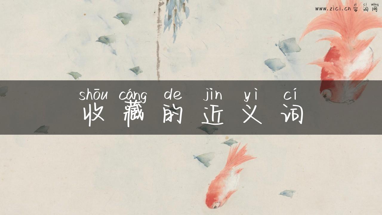 收藏的近义词