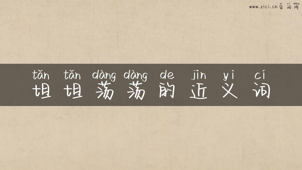 坦坦荡荡的近义词