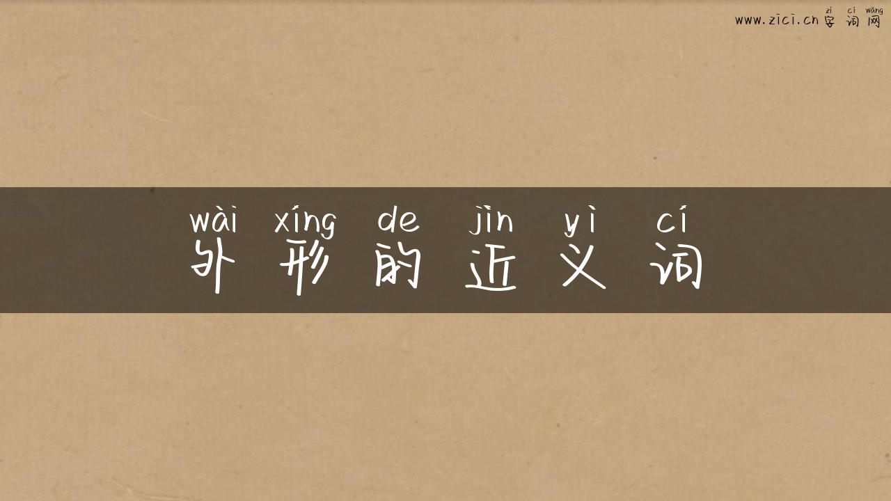 外形的近义词