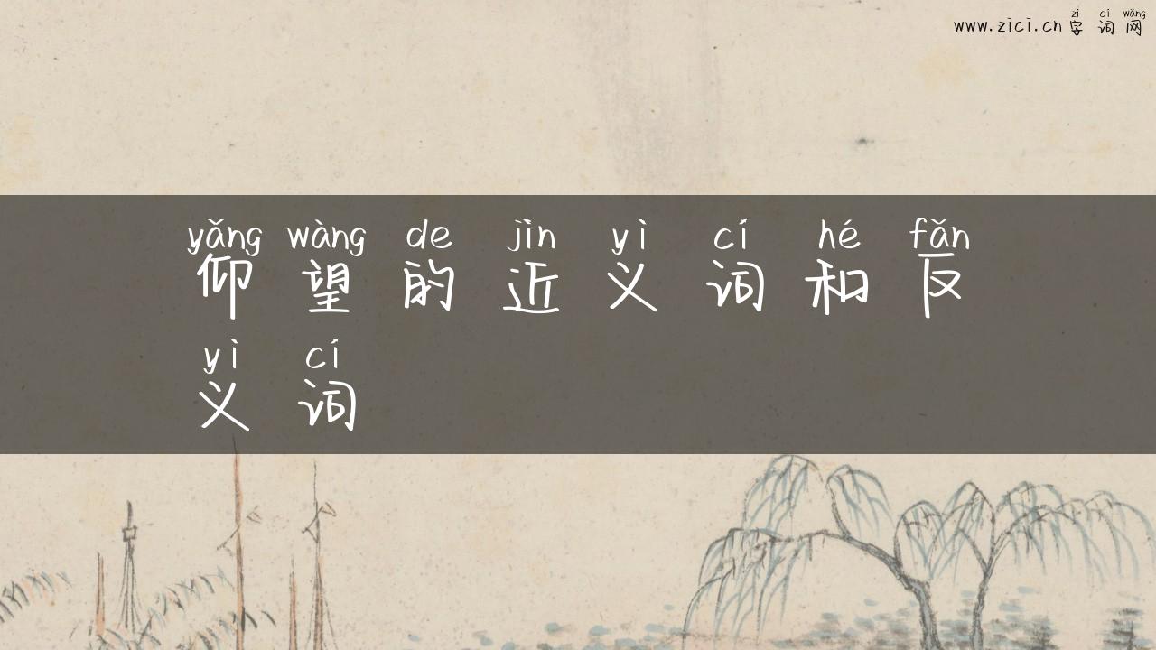 仰望的近义词和反义词