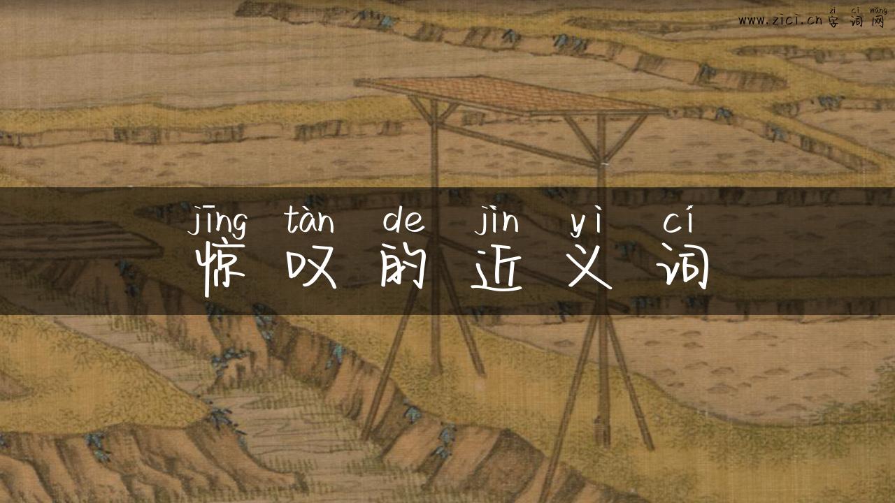 惊叹的近义词