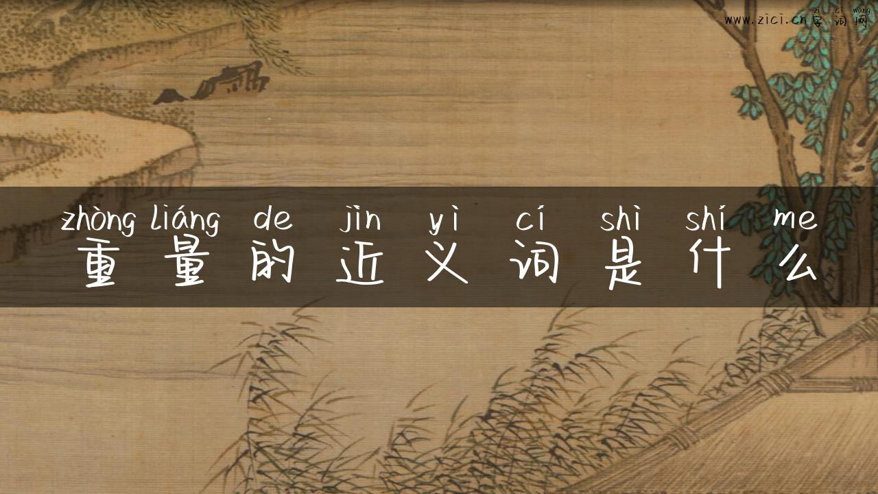重量的近义词是什么