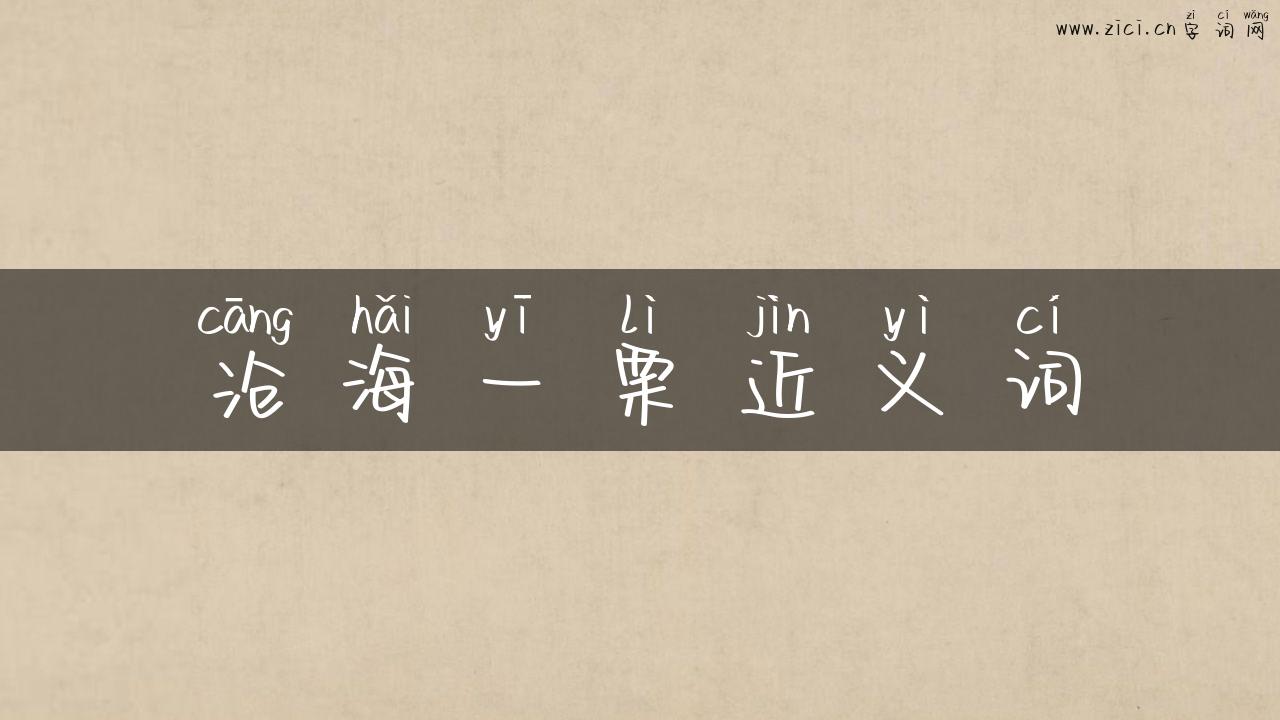 沧海一栗近义词