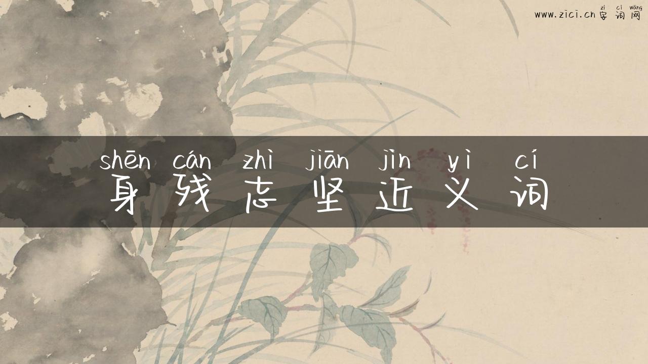 身残志坚近义词