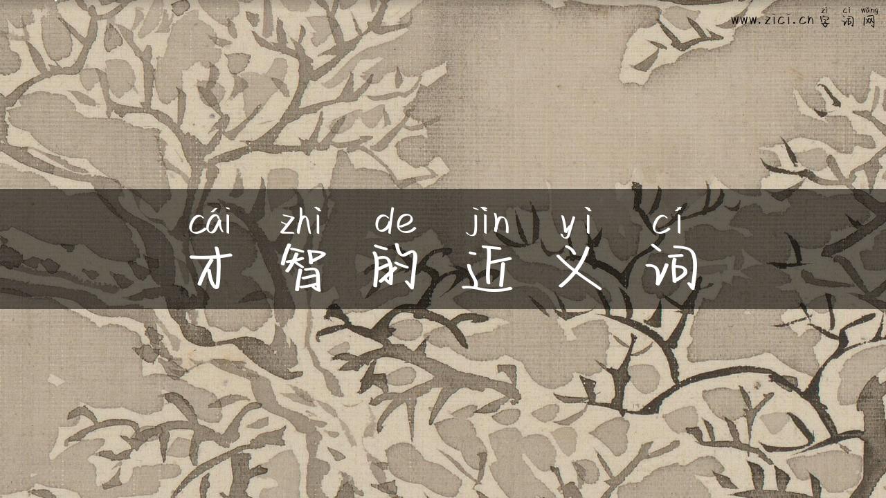 才智的近义词