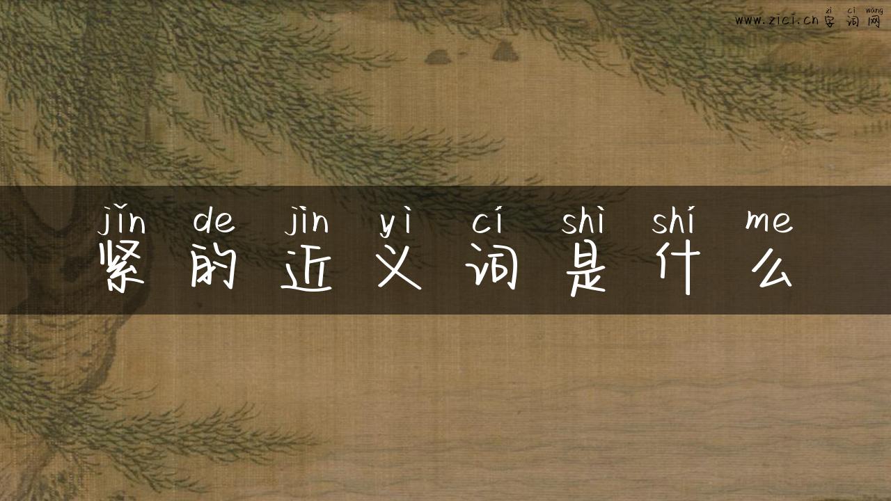 紧的近义词是什么