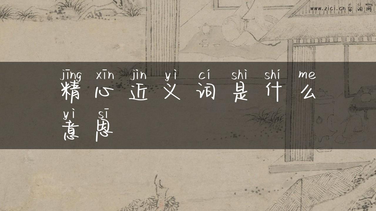 精心近义词是什么意思