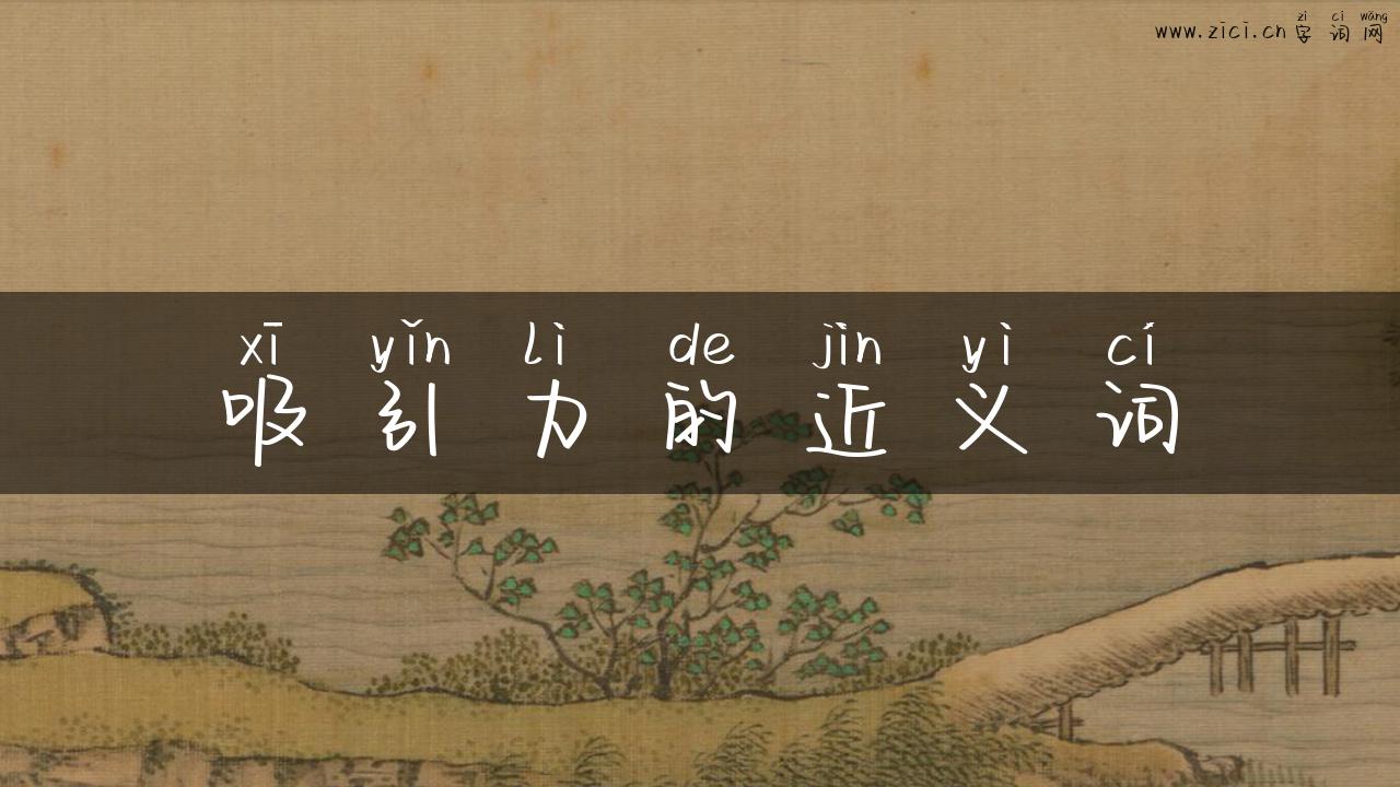 吸引力的近义词