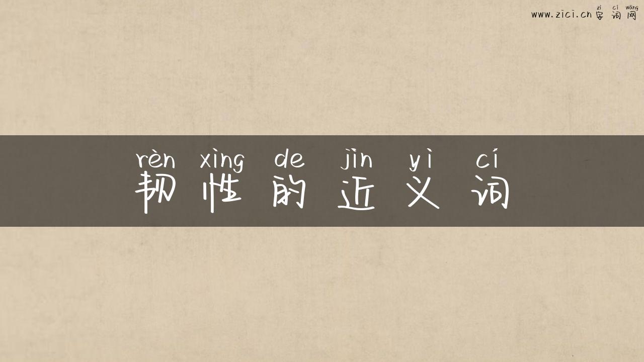 韧性的近义词