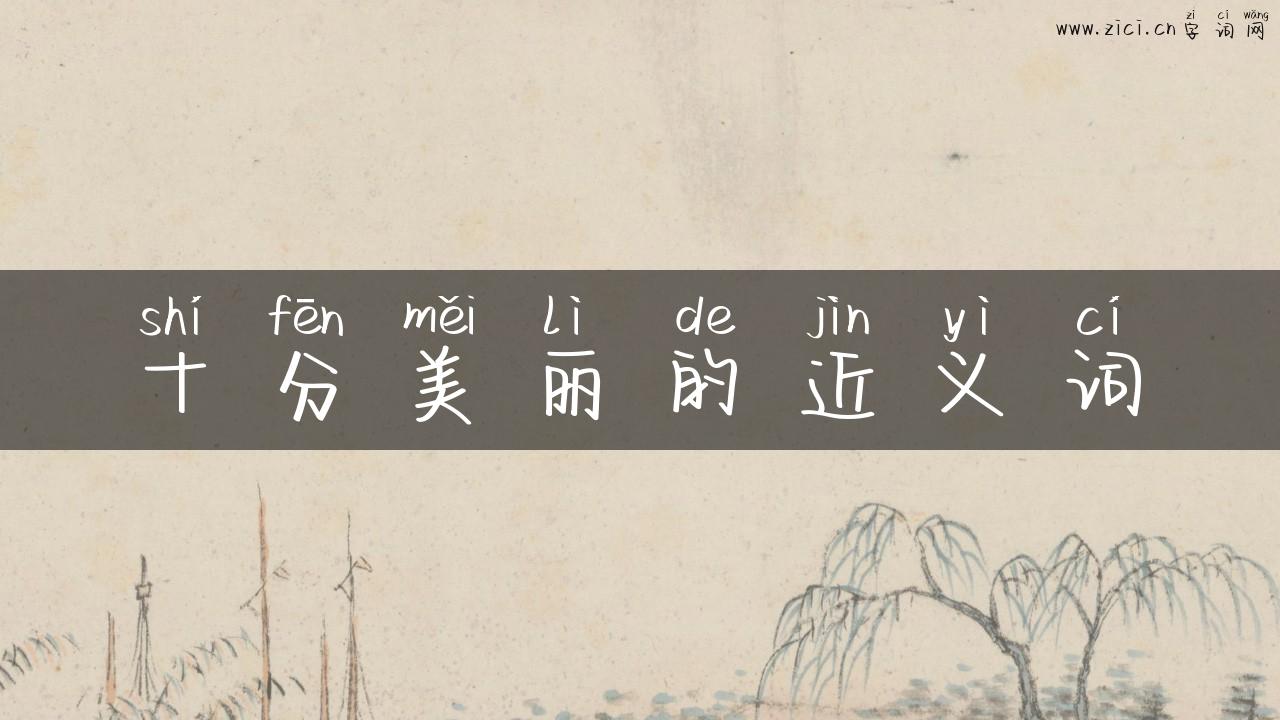 十分美丽的近义词