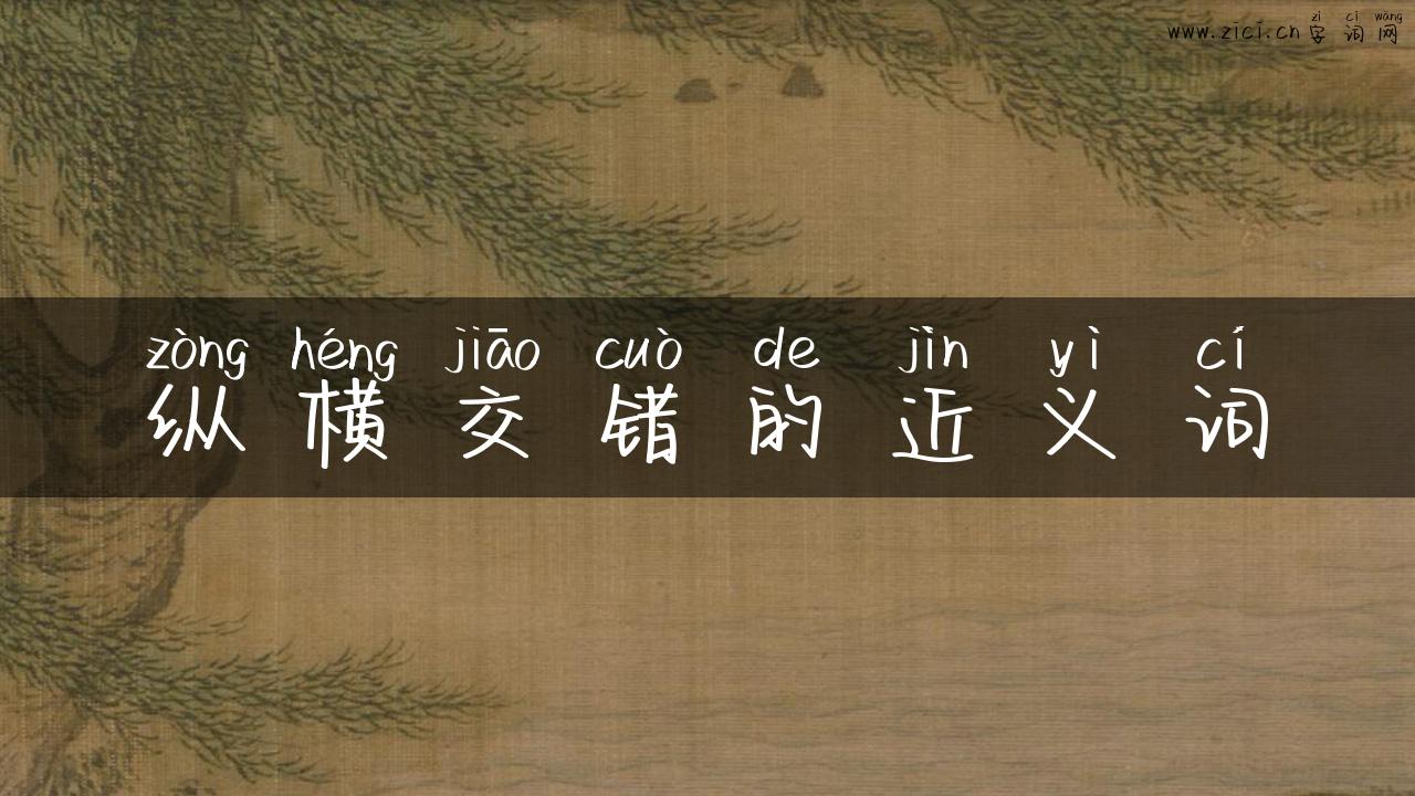 纵横交错的近义词