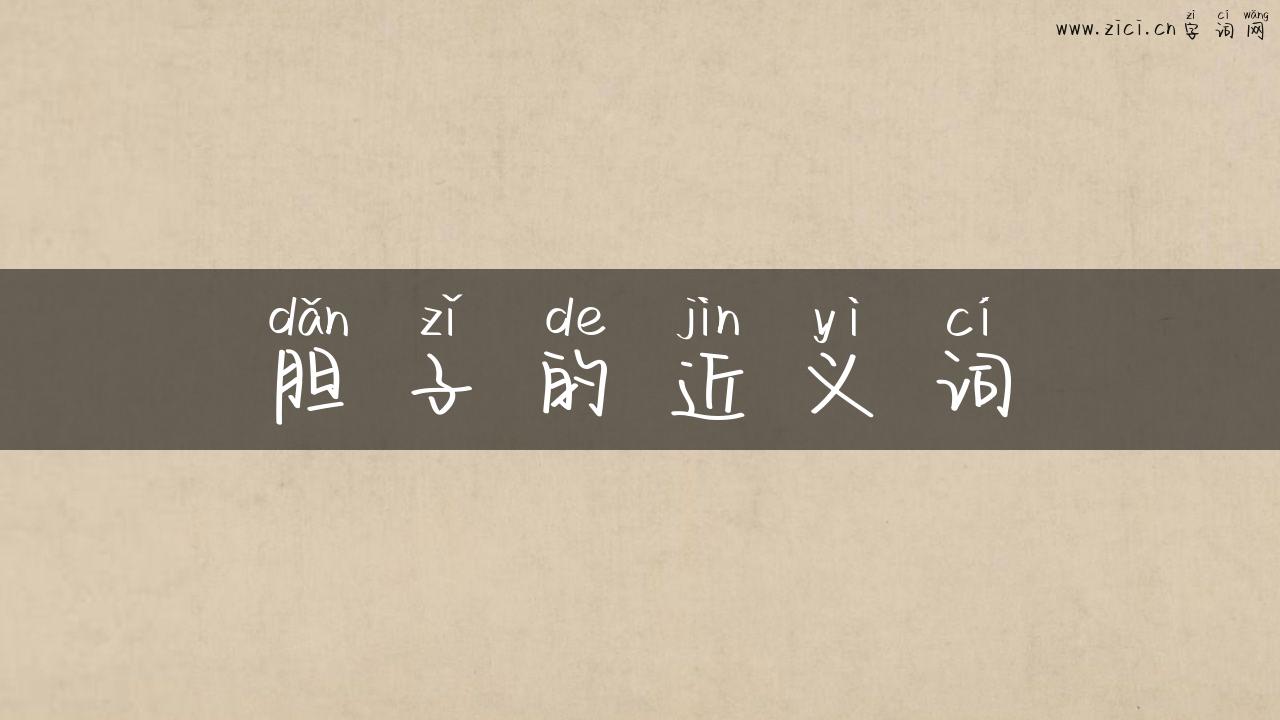胆子的近义词