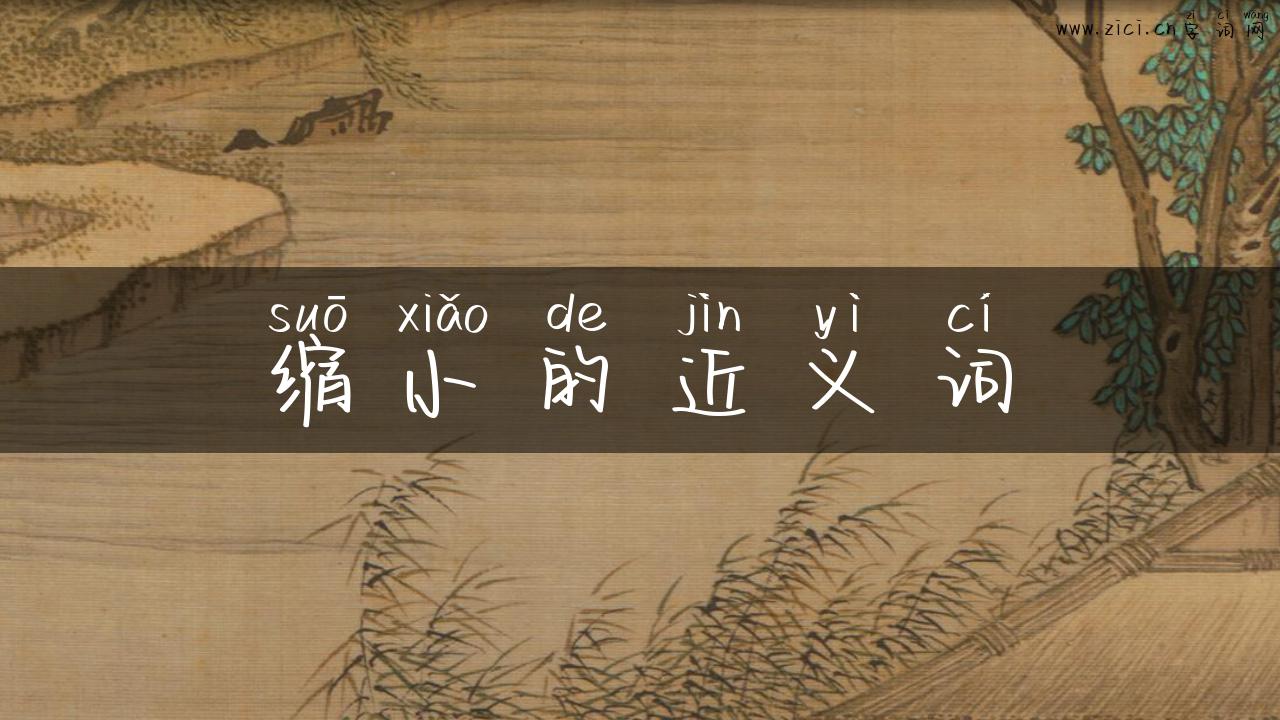 缩小的近义词