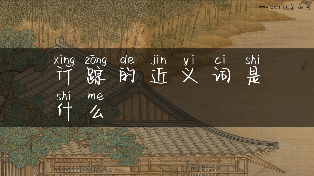 行踪的近义词是什么