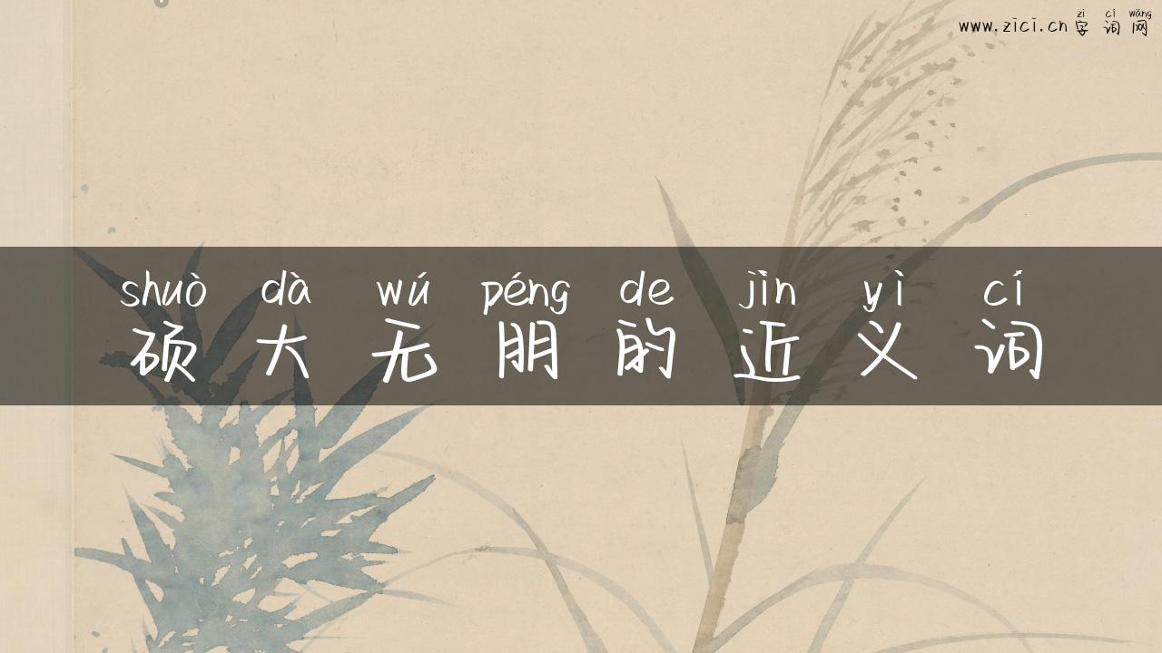 硕大无朋的近义词
