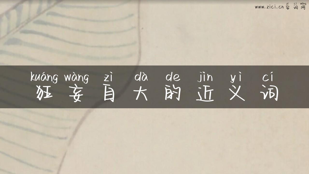 狂妄自大的近义词