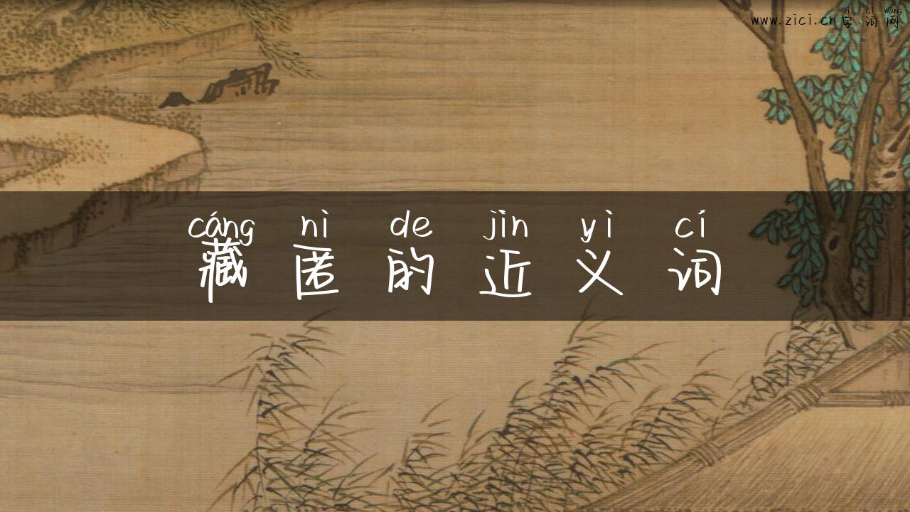藏匿的近义词