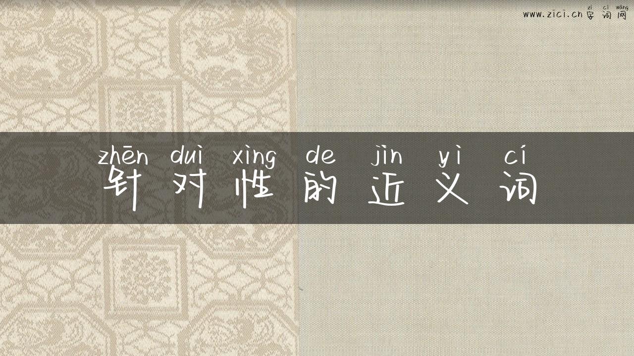 针对性的近义词