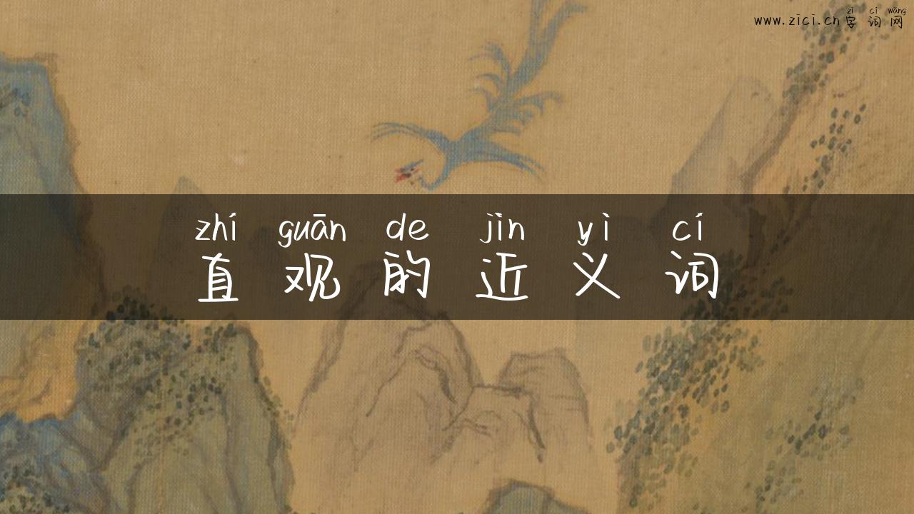 直观的近义词