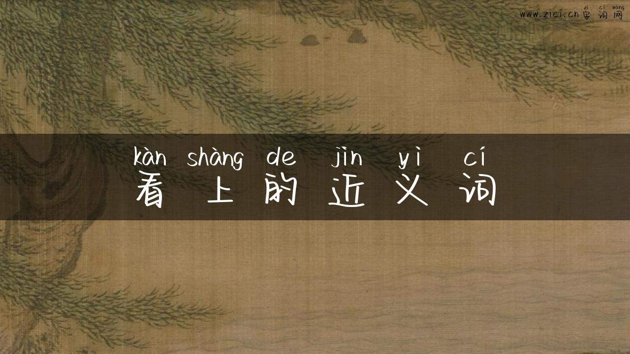 看上的近义词