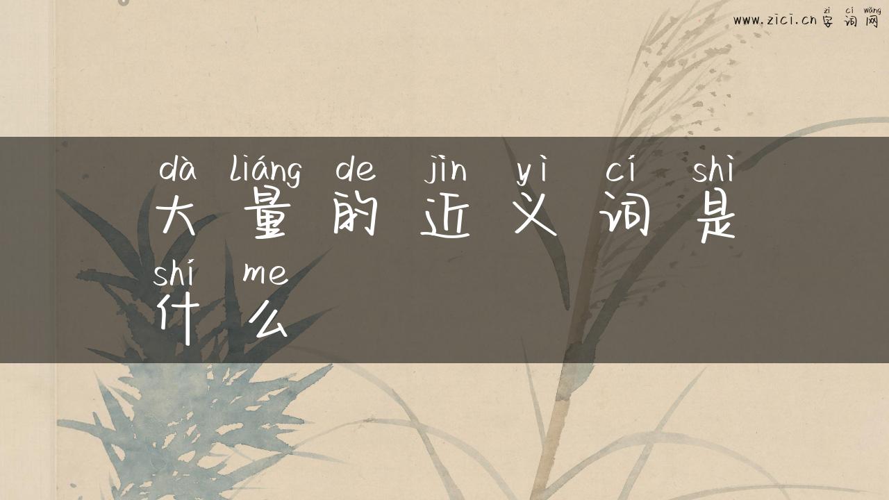 大量的近义词是什么