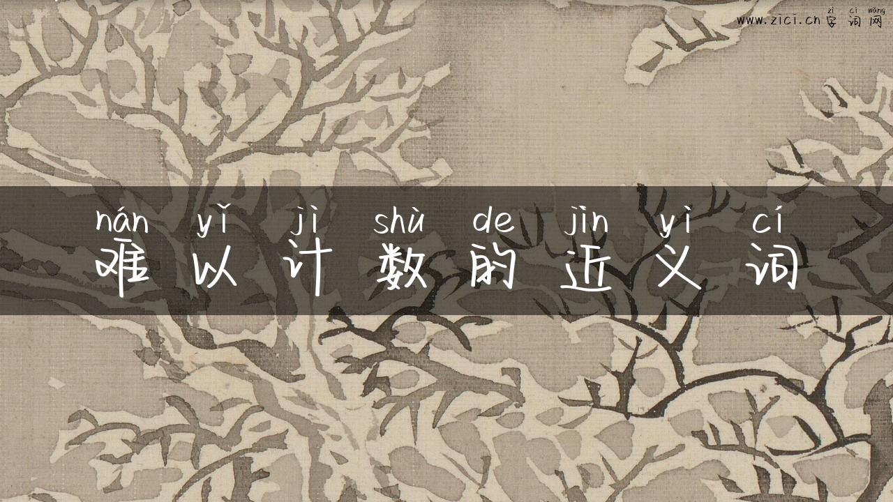 难以计数的近义词