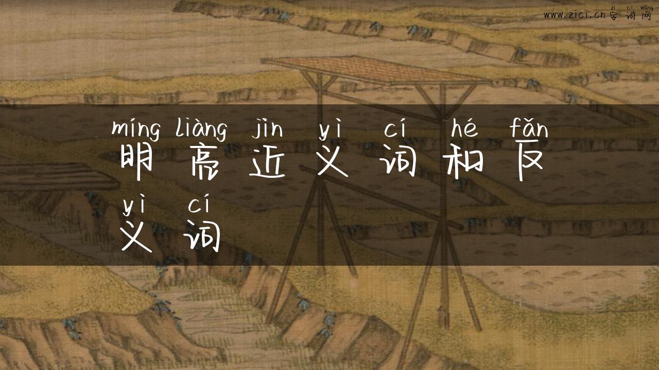 明亮近义词和反义词