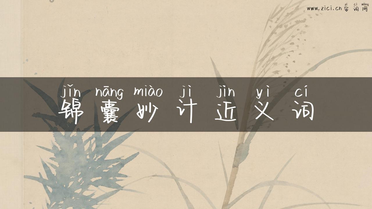 锦囊妙计近义词