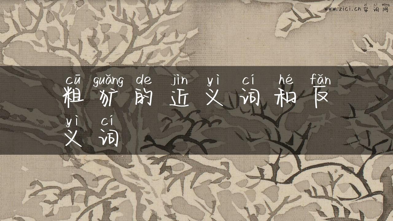 粗犷的近义词和反义词