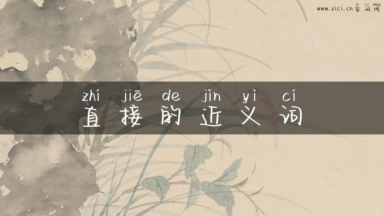 直接的近义词