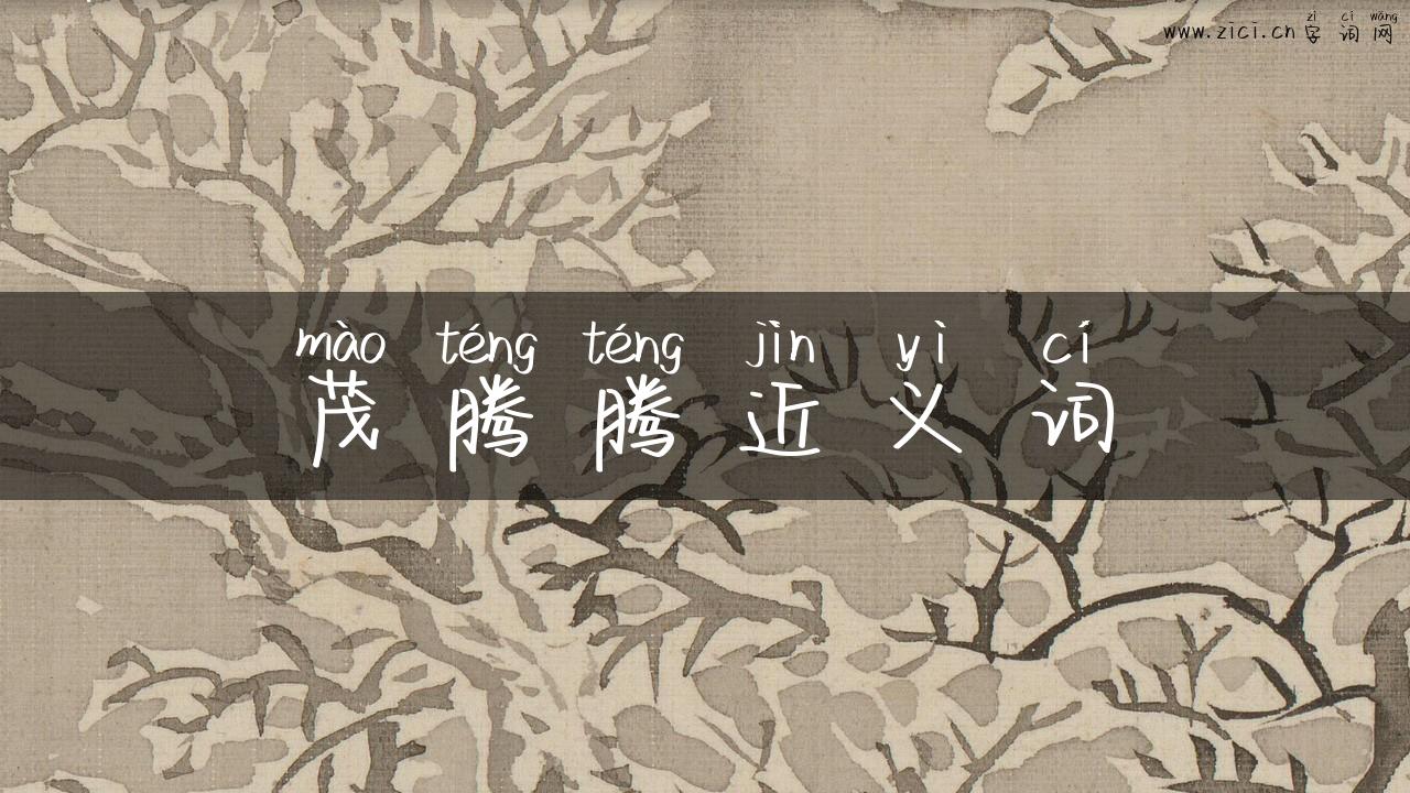 茂腾腾近义词